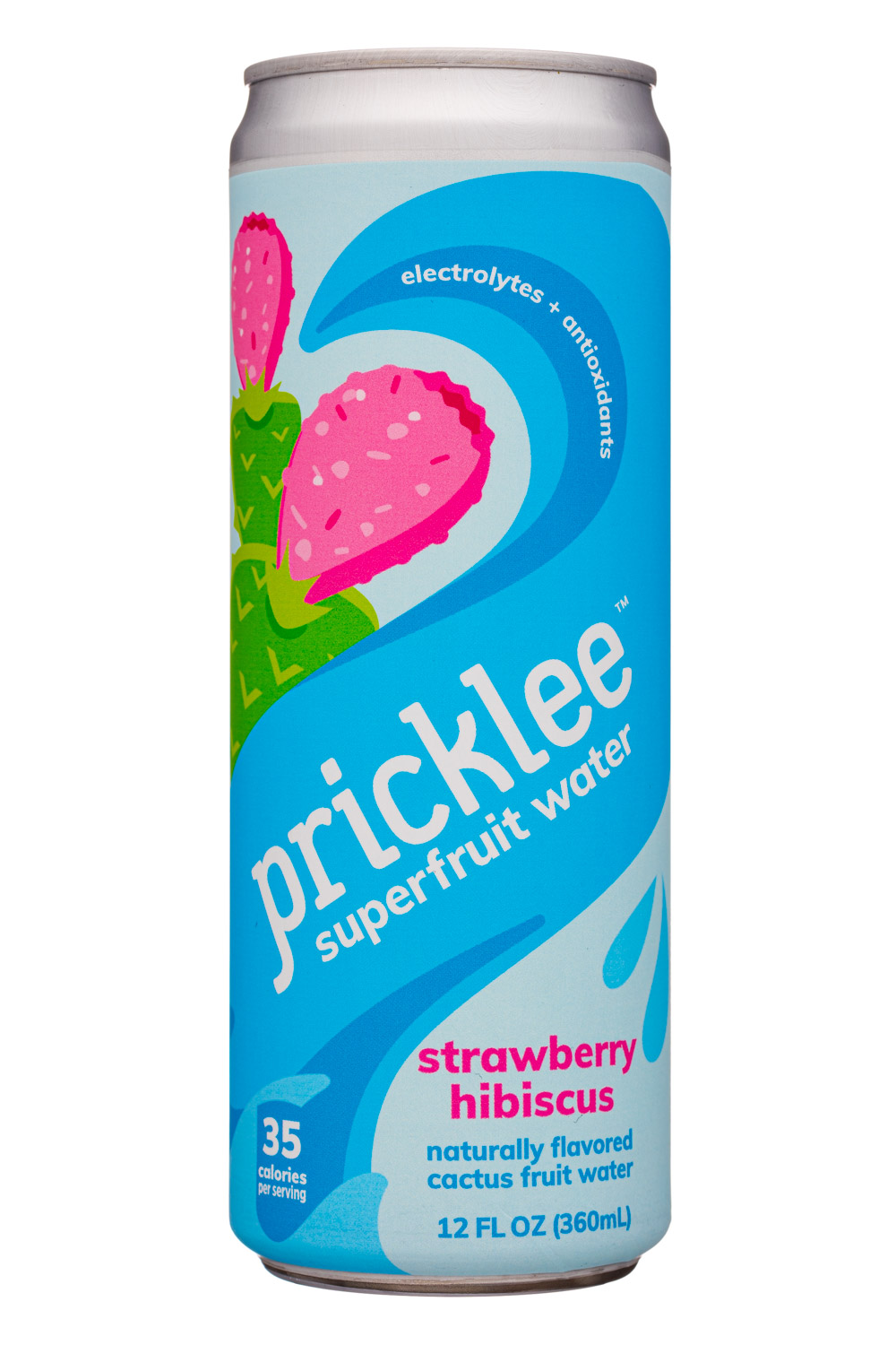  Pricklee: Pricklee-12oz-SuperfruitWater-StrawbHibiscus-Front