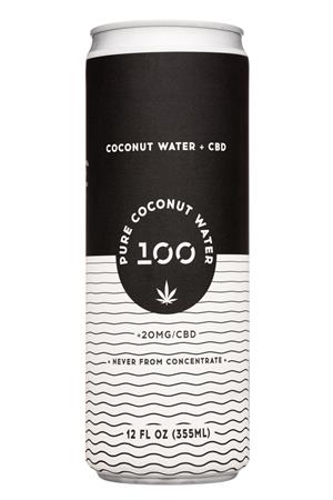100 Coconuts: 100Coconuts-12oz-2021-CocoWaterCBD-Front