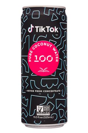 100 Coconuts: 100Coconuts-11oz-2020-CoconutWater-TikTok-Front