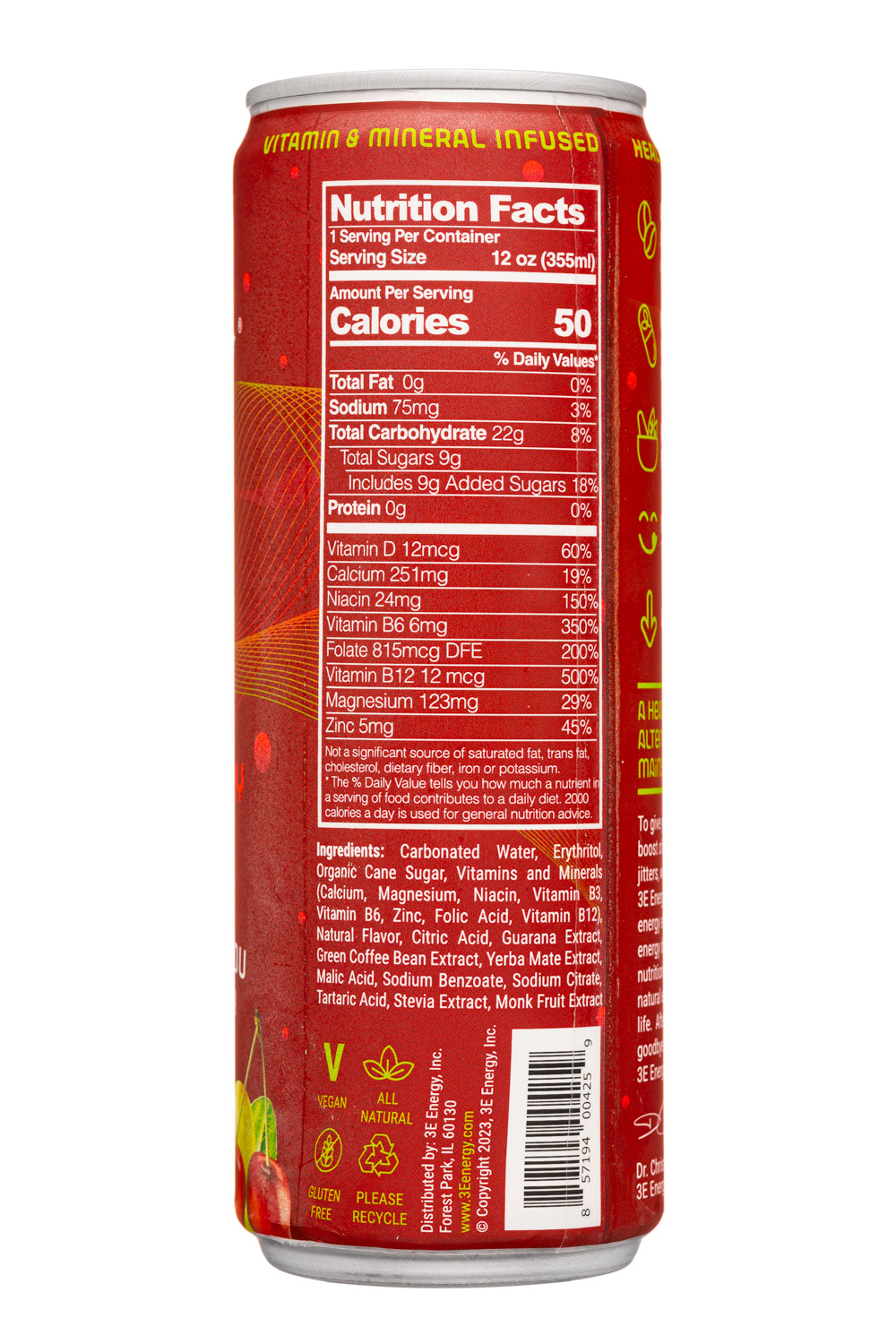 3E Energy: 3EEnergy-12oz-2023-EnergyElixer-GrapeCherry-Facts