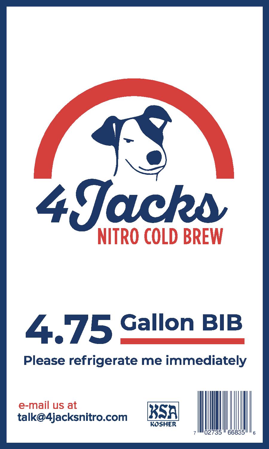 4Jacks Nitro Cold Brew 4.75 gallon bib