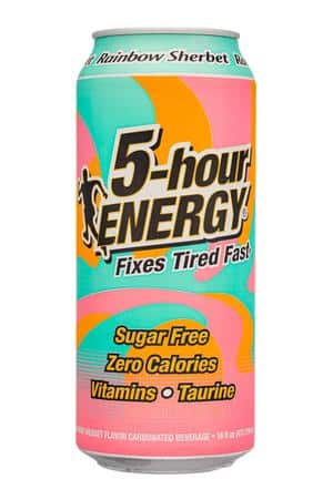 5-Hour Energy: 5HourEnergy-16oz-2024-Energy-RainbowSherbet-Front