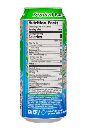 5-Hour Energy: 5HourEnergy-16oz-2024-Energy-TropicalBurst-Facts