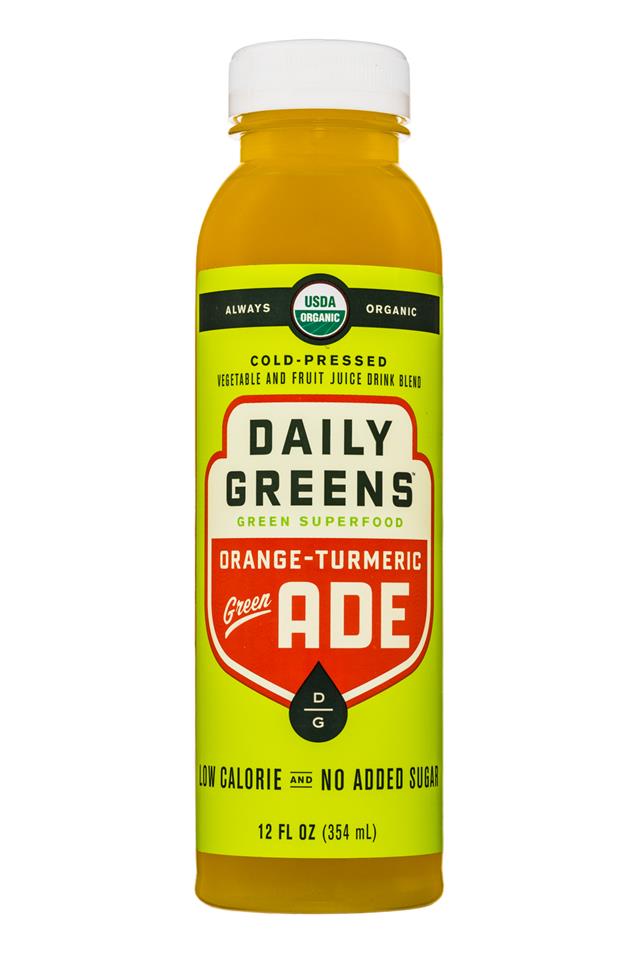 Daily Greens Green ADE: DailyGreens-12oz-GreenSuperfood-OrangeTurmeric-Front