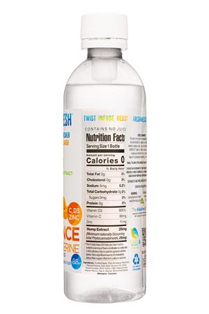 A88CBD: Alkaline88-16oz-2022-HempWater-OrangeTangerine-Facts