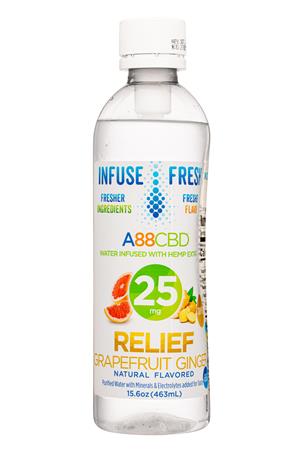 A88CBD: Alkaline88-16oz-2022-HempWater-GrapefruitGinger-Front