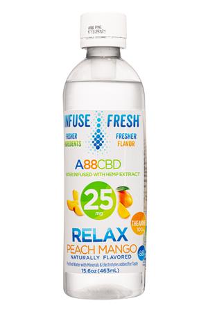 A88CBD: Alkaline88-16oz-2022-HempWater-PeachMango-Front