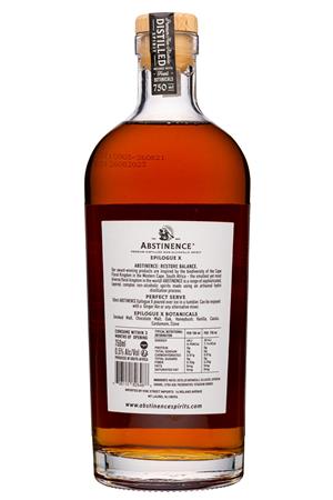 Abstinence Non-Alcoholic Spirits: Abstinence-750ml-2022-NASpirit-Epilogue-Facts