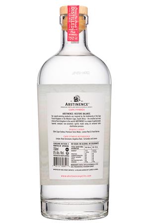 Abstinence Non-Alcoholic Spirits: Abstinence-750ml-2022-NASpirit-CapeFynbos-Facts