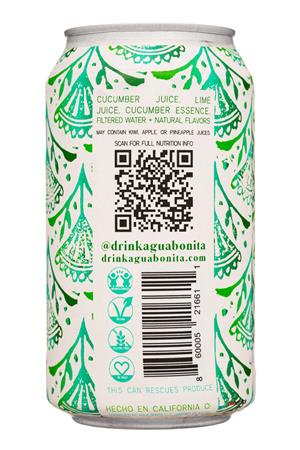 Agua Bonita Agua Frescas: AguaBonita-12oz-2021-AguaFresca-TartSweetCuc-Facts
