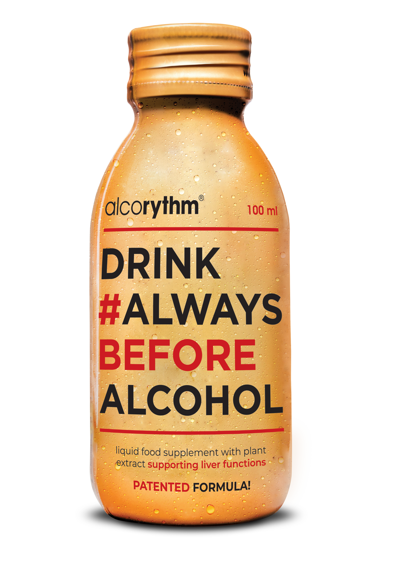 alcorythm® - DRINK ALWAYS BEFORE ALCOHOL