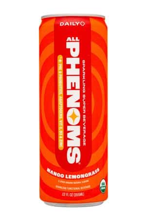 All Phenoms: Phenomes-12oz-2024-SparkSuperBev-MangoLemongrass-Front