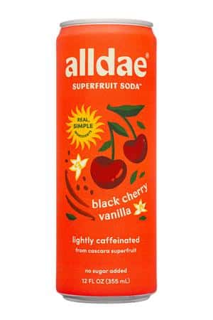 Alldae Cascara: Alldae-12oz-2025-Soda-BlackCherryVanillag-Front
