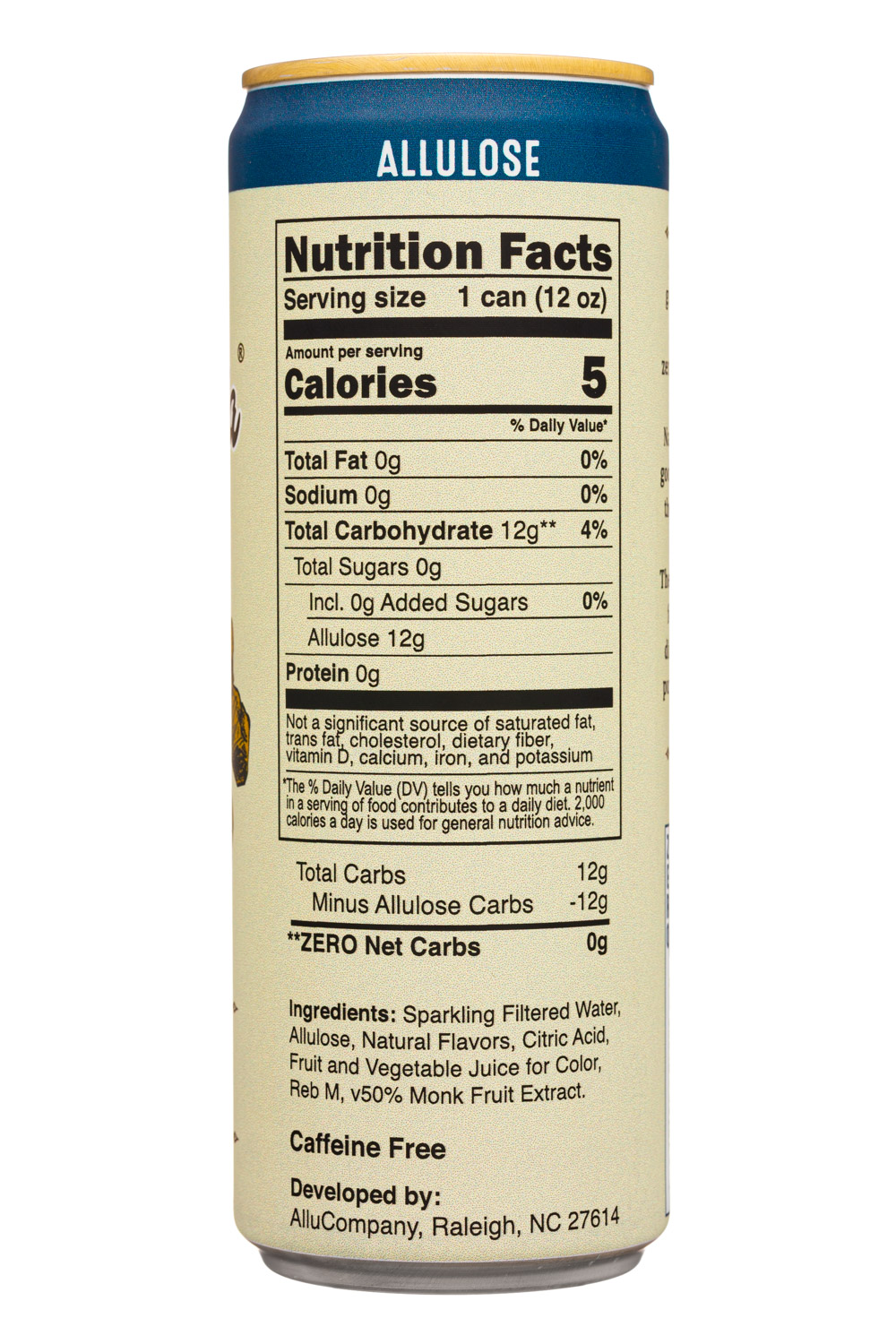 AlluSoda: AlluSoda-12oz-2024-ZeroSugar-GingerAle-Facts