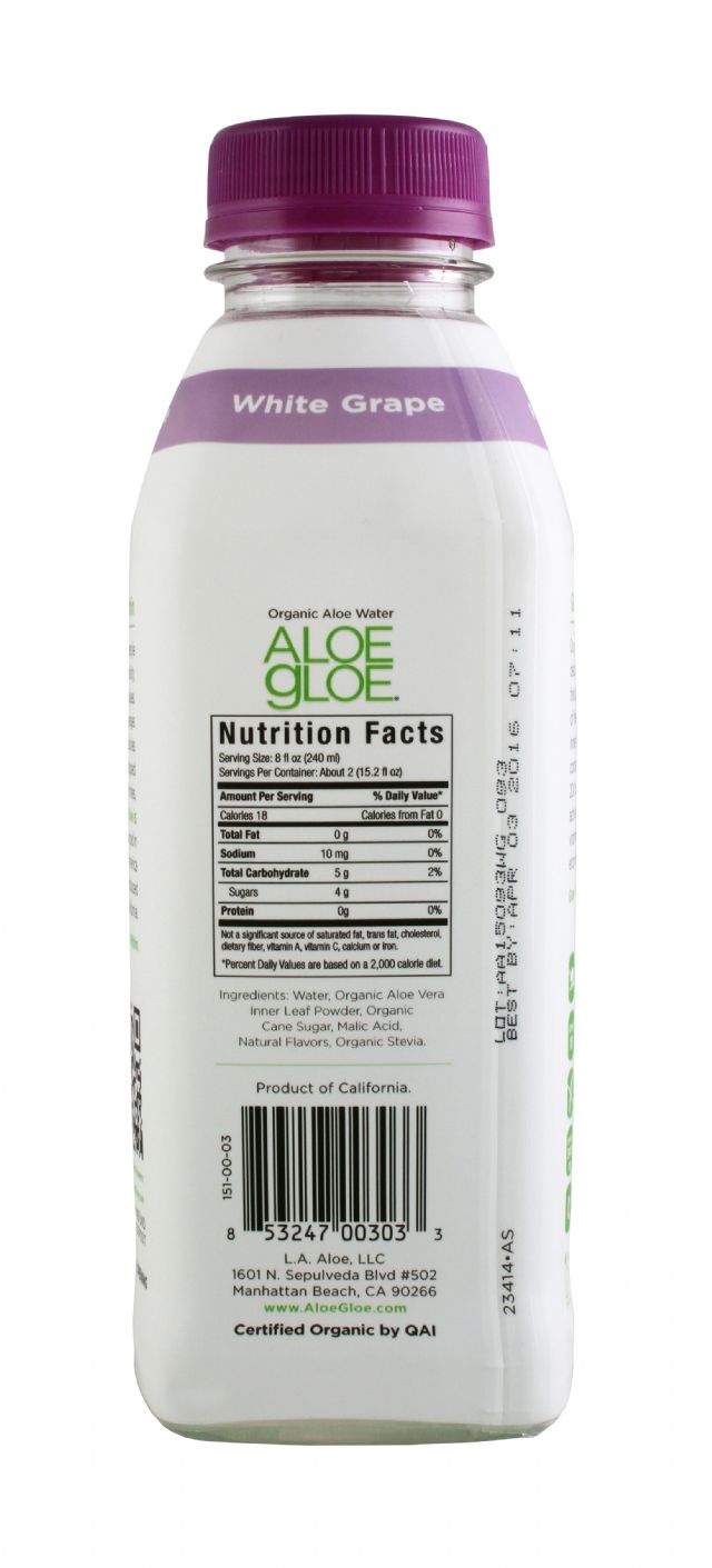 Aloe Gloe: AloeGloe WhiteGrape Facts