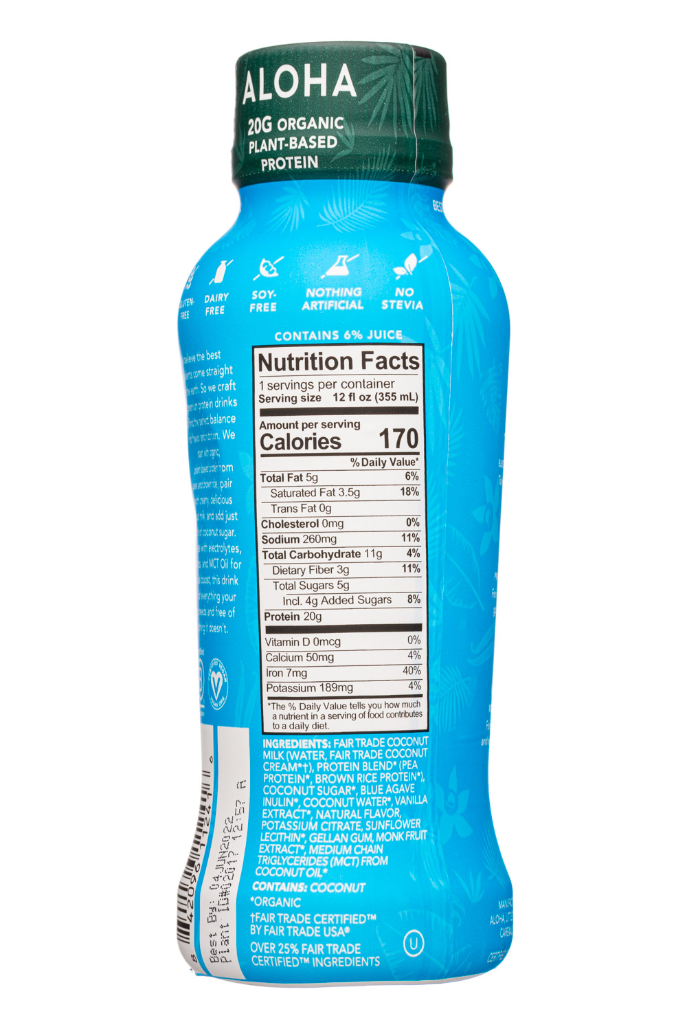 Aloha: Aloha-12oz-2021-Protein-Vanilla-Facts