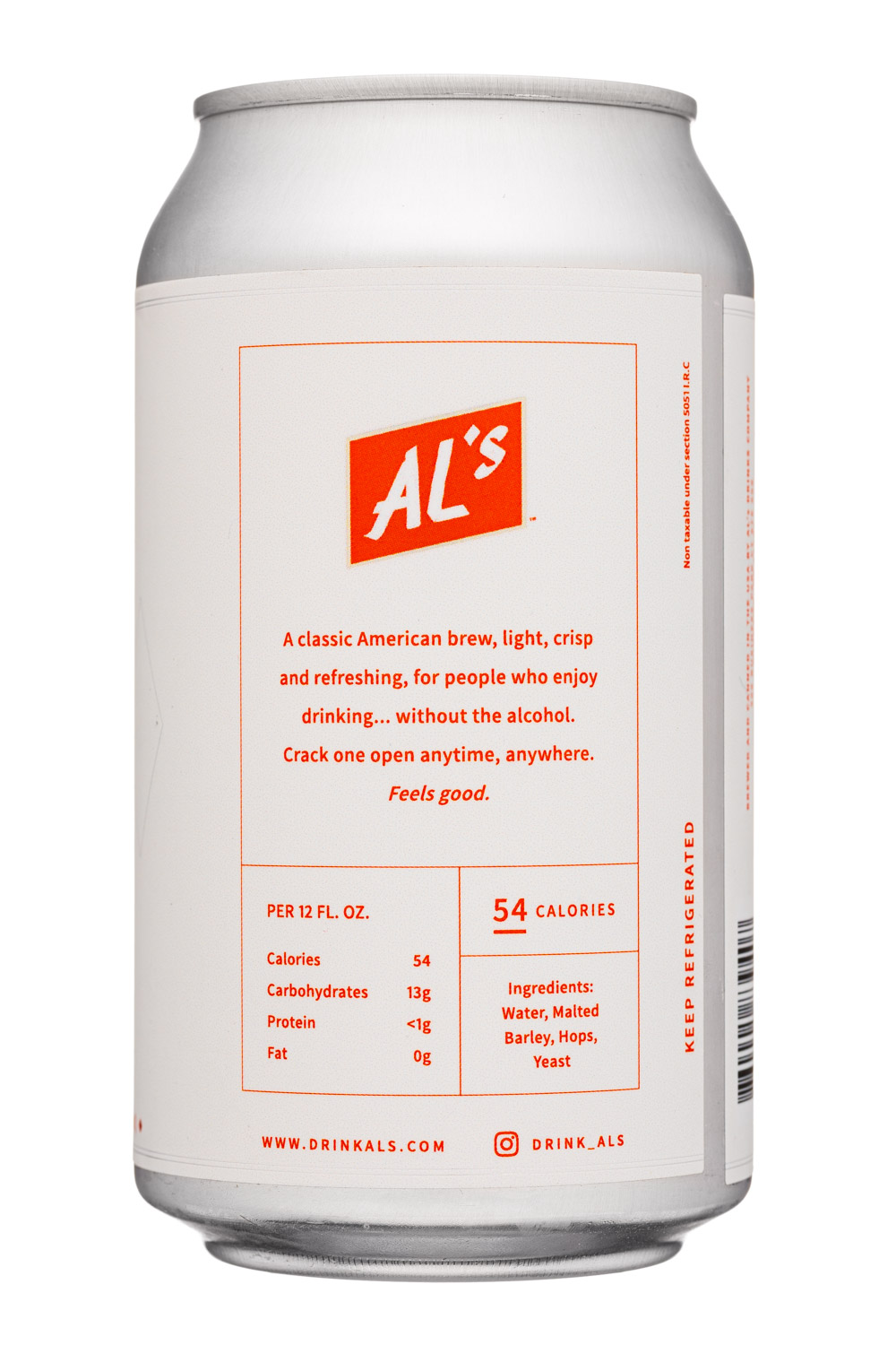Al's Drinks Company: Als-12oz-2021-Classic-NA-Facts