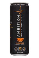 Ambition Beverages: Ambition-12oz-EnergyDrink-Orange-Front