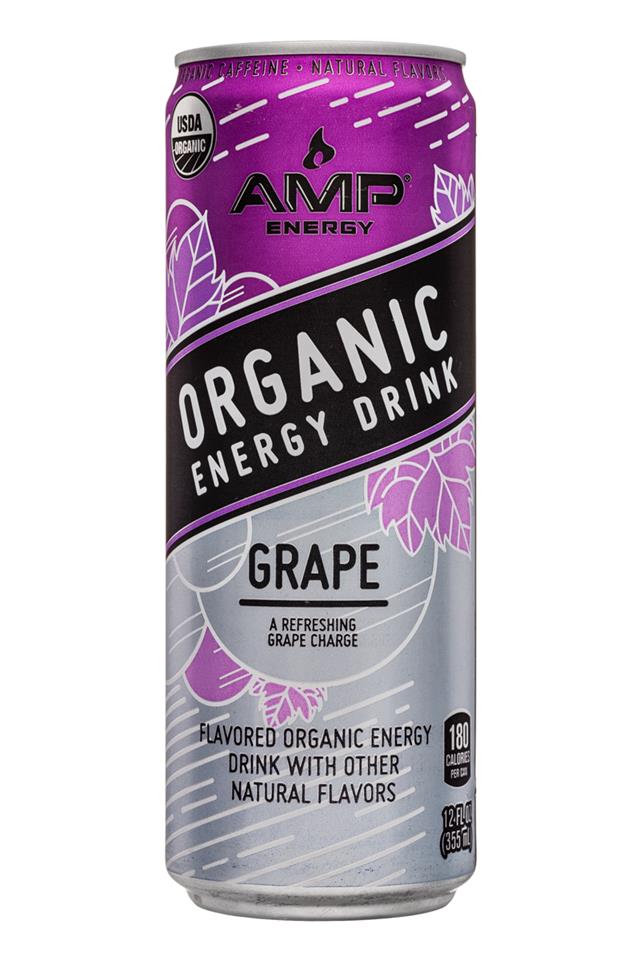 AMP Energy Organic: Amp-Energy-12oz-Grape-Front