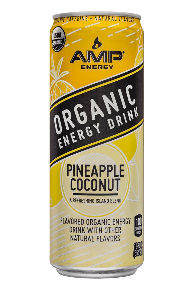 AMP Energy Organic: Amp-Energy-12oz-PineappleCoconut-Front