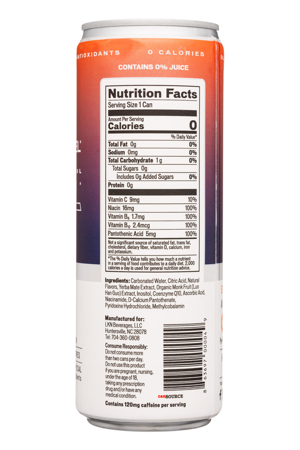 Angry Angel: AngryAngel-12oz-2022-Fuel-PeachGinger-Facts