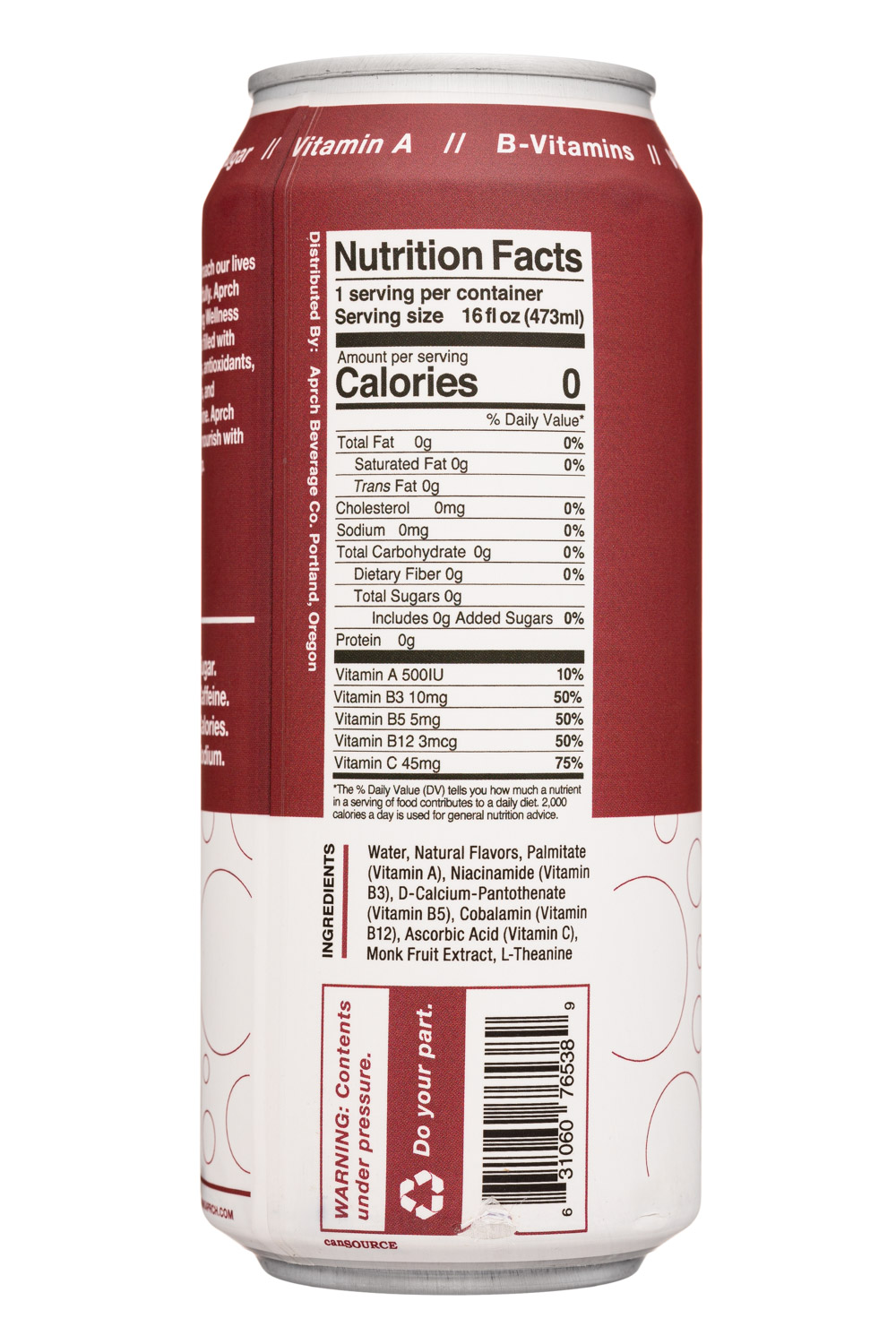 Aprch CBD: Aprch-16oz-2021-SparkWater-BlackCherry-Facts