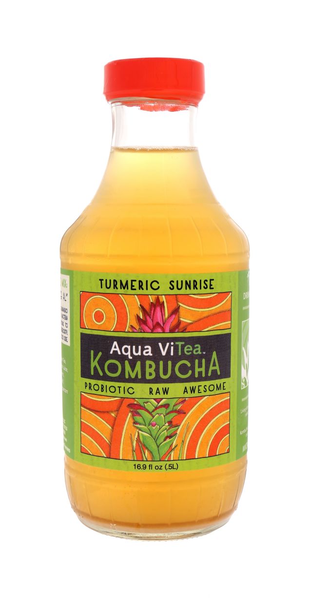 Aqua ViTea Kombucha: TurmericSunrise Front