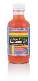 Aqua ViTea Kombucha: HibiscusGingerLime-Bottle
