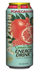 AriZona Green Tea Energy Drink: AriZona Pomegranate Green Tea Energy Drink