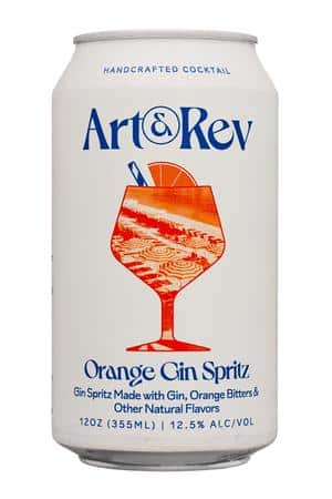 Art & Rev: ArtAndRev-12oz-2024-Cocktail-OrangeGinSpritz