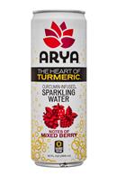 Arya: Arya-HeartOfTurmeric-12oz-SparkleWater-MixedBerry-Front