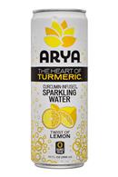Arya: Arya-HeartOfTurmeric-12oz-SparkleWater-Lemon-Front