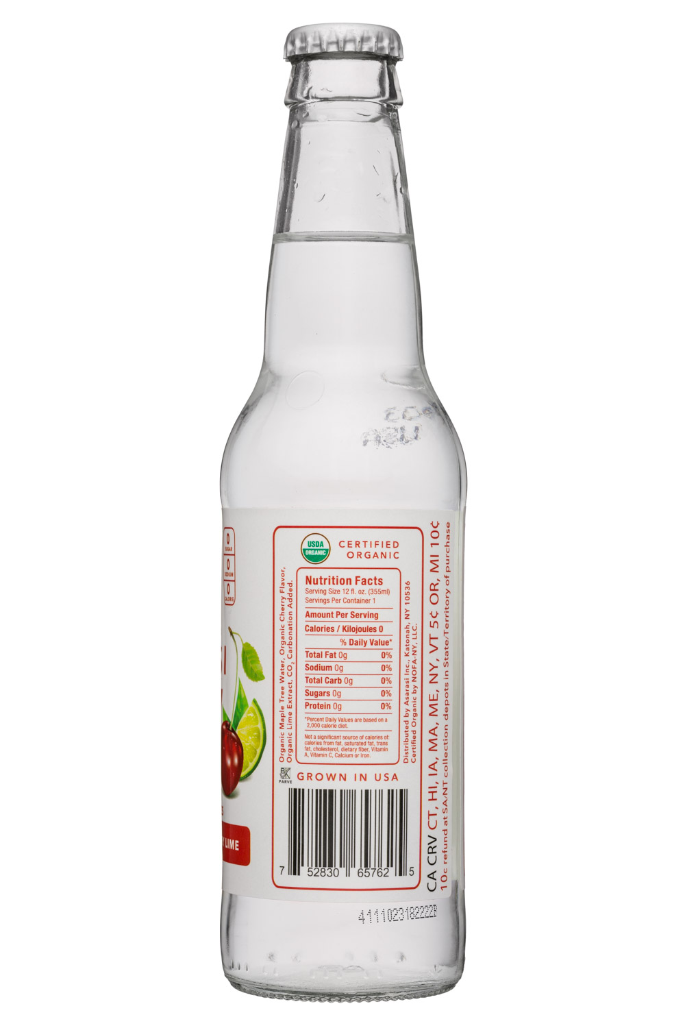 Asarasi: Asarasi-12oz-TreeWater-CherryLime-Facts