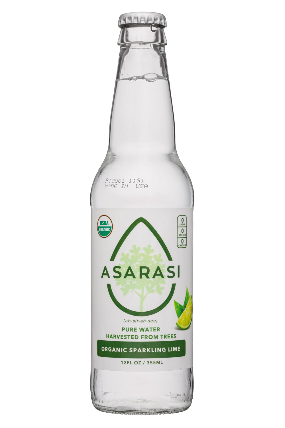 Asarasi: Asarasi-12oz-TreeWater-Lime-Front