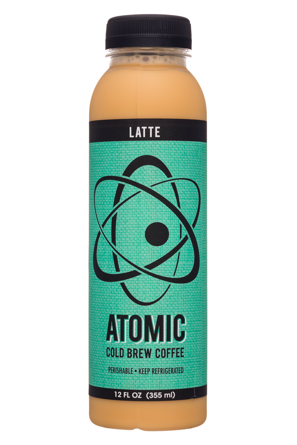 Atomic Coffee: AtomicCoffee-12oz-ColdBrew-Latte-Front