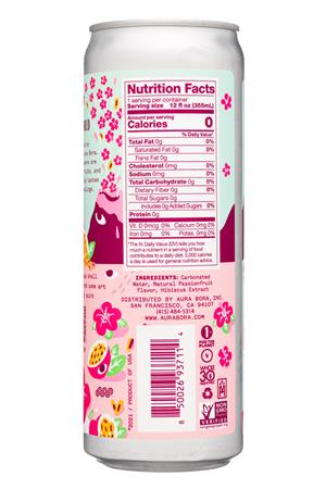 Aura Bora: AuraBora-12oz-2022-Sparkling-HibiscusPassionfruit-Facts