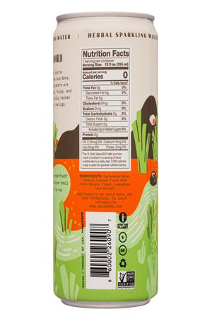 Aura Bora: AuraBora-12oz-2020-HerbalSparklingWater-LemonCoconut-Facts