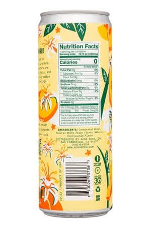 Aura Bora: AuraBora-12oz-2023-Sparkling-PeachHoneysuckle-Facts