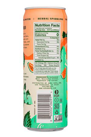 Aura Bora: AuraBora-12oz-2022-HerbSparkWater-PeppWatermelon-Facts