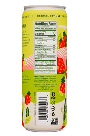 Aura Bora: AuraBora-12oz-2020-HerbalSparklingWater-BasilBerry-Facts