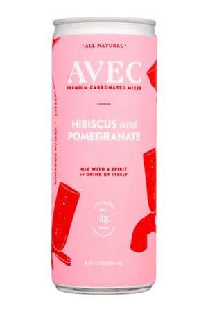 AVEC Drinks: Avec-8oz-2022-CarbMixer-HibiscusPom-Front