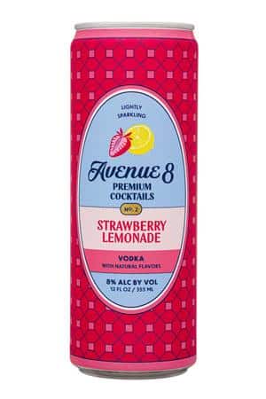 Avenue 8: Avenue8-12oz-2025-Cocktails-StrawbLemonade