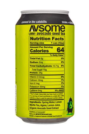 Avsome: Avsome-12oz-2025-AvoSeedTea-LMN1-Facts