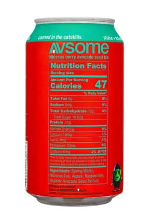 Avsome: Avsome-12oz-2025-AvoSeedTea-HibiscusBerry-Facts