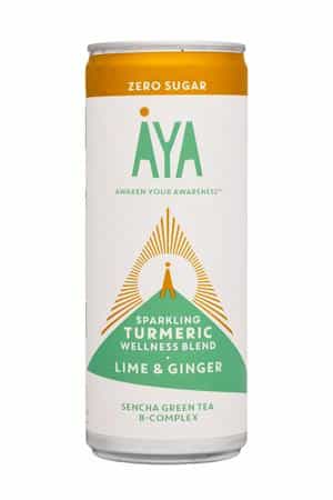Aya Pop: Aya-9oz-2025-WellnessBlend-LimeGinger-Front
