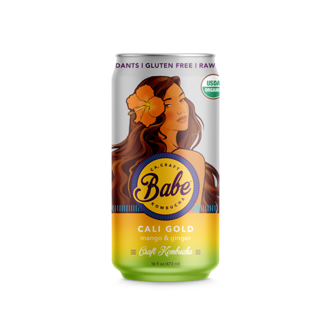 Babe Kombucha: Photo of Cali Gold - Mango, Citrus and Ginger - Babe Kombucha (uploaded by company)