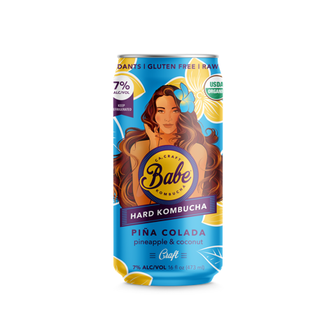 Babe Kombucha: Photo of Pina Colada Hard Kombucha - Pineapple and Coconut - Babe Kombucha (uploaded by company)