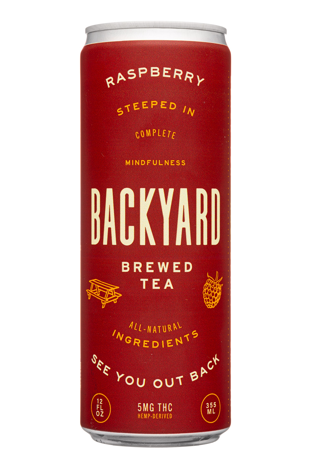 Backyard Tea Makers: Backyard-12oz-2023-BrewTea-Raspberry-Front