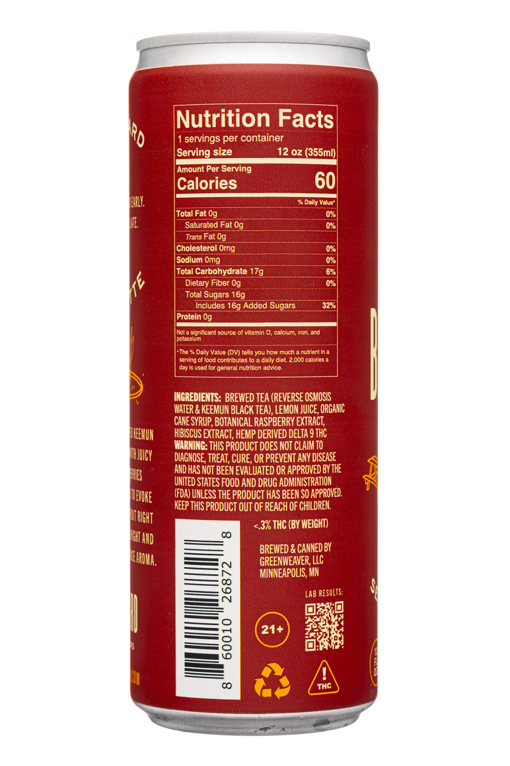 Backyard Tea Makers: Backyard-12oz-2023-BrewTea-Raspberry-Facts