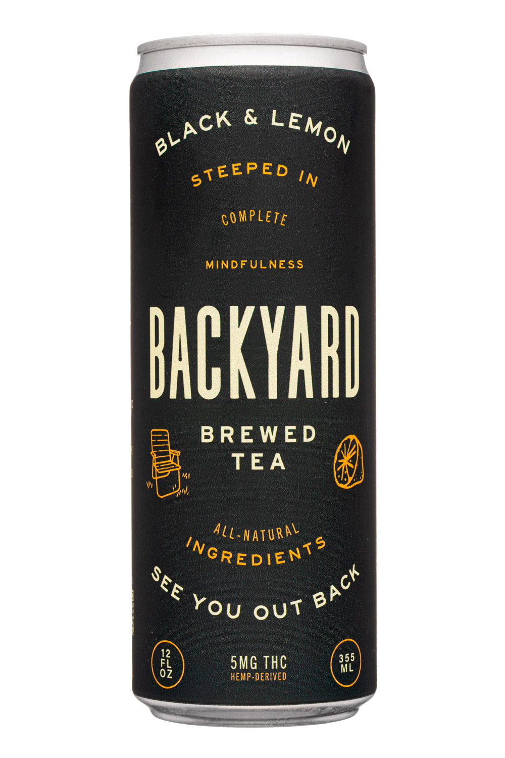 Backyard Tea Makers: Backyard-12oz-2023-BrewTea-BlackLemon-Front